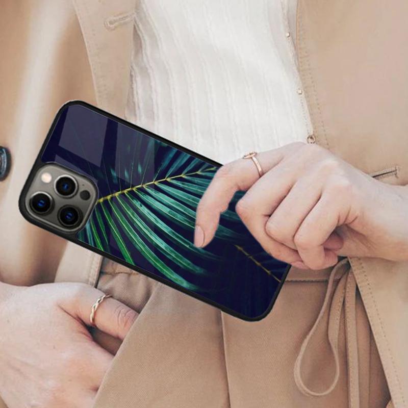 Dark Leaves Nature Plantation Magnetic Phone Case For APPLE iPhone 17 Air 16 14 13 12 Pro Max 15 Plus Charge MagSafe Cover