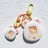 Glossy Geometry Cute Bear Ornament Silicone Epoxy Resin Mold  Keychain Pendant Jewelry for Bag Decorations Craft