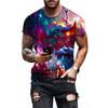 Летний круглый вырез с 3D-принтом, модные повседневные мужские футболки с коротким рукавом