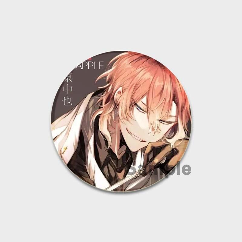 58 мм аниме булавка Bungo Stray Dogs нагрудные булавки Chuuya Ranpo Yosano акриловая брошь ручной работы из эпоксидной смолы значок ювелирный аксессуар для рубашки-сумки