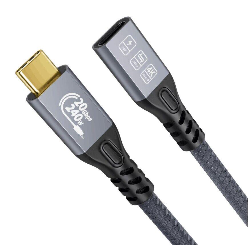 240 Вт Быстрозарядный USB 3.2 Type-C Кабель для Huawei и Apple: Высокоскоростная передача данных 20G и HD-видео