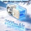 Mini Handheld Fan Transparent Cyber Portable Small Fan with Digital Display 3