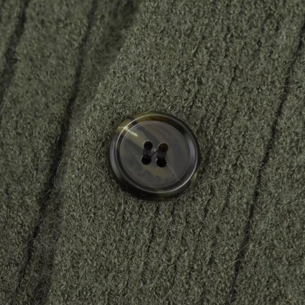 Весна 2025 Женский облегающий вязаный кардиган с круглым вырезом и длинными рукавами