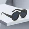 Fashionable Oversized Frame Sunglasses Circular Double Beam Glasses Gradient Lenses Women'S Glasses Sunglasses For Women