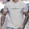 Men's 100% Pure Cotton Summer Loose Size Letter Pattern Printed  Casual Comfortable Round Neck Short Sleeved T-shirt Top T-Shirts Men’s