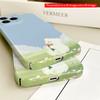2DFlat Cute Bear Holding Flower in Pastel Field All inclusive film hard iPhone case, compatible with iPhone 18 Pro Max 17 16 15 14 13 12 11