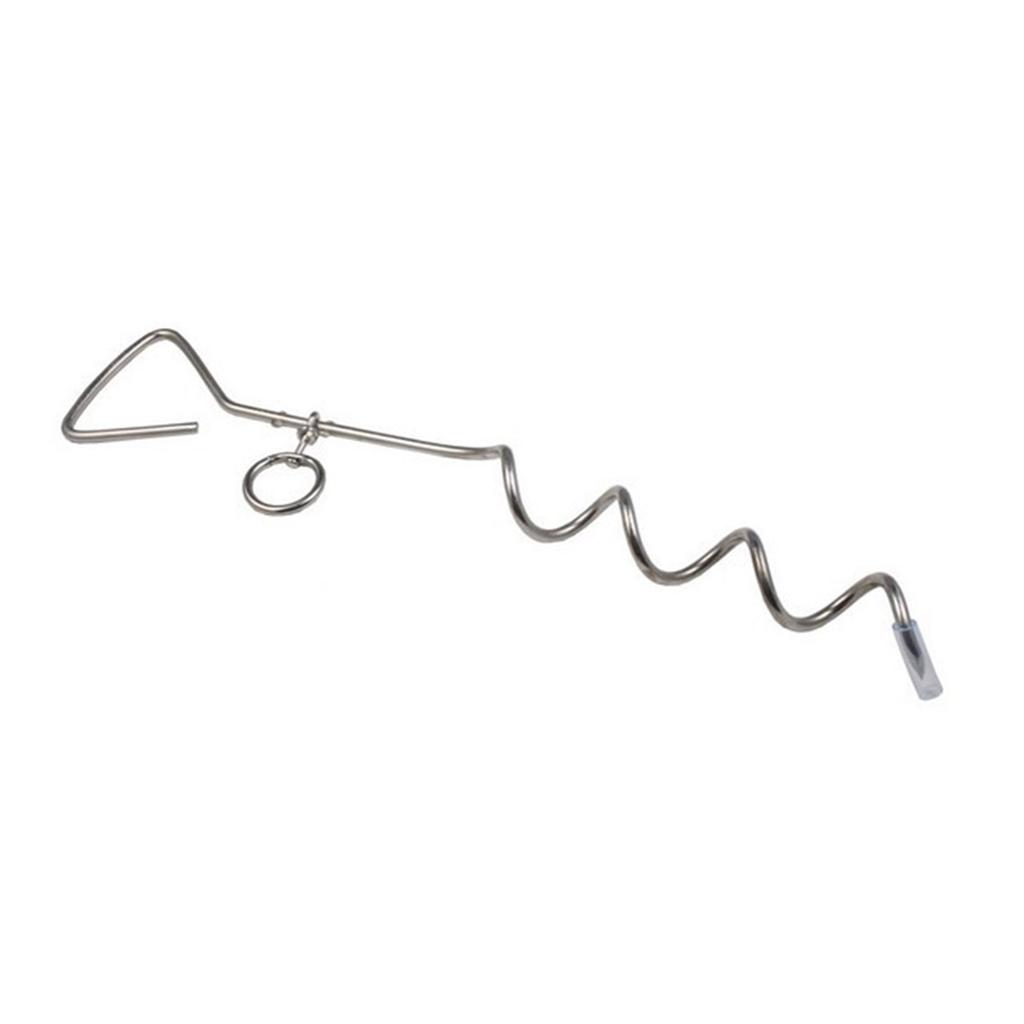 Durability Iron Pet Tie Out Retainer Screw Alloys Spirals Dog Tie Out Stake for Trampolines Swing and Tent