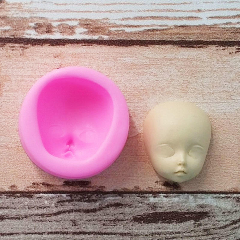 Форма силиконовая жаропрочная в виде детского лица. DIY