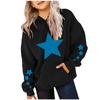 Women's Hooded Gradient Printed Long Sleeved Sweatshirt Loose Women's Sweatshirt  Sweatshirt
