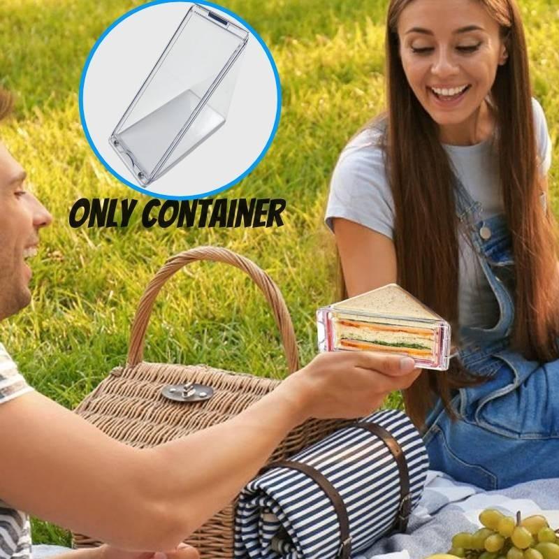 Transparent Plastic Triangle Sandwich Container Modern Minimalist Design Perfect For Adults