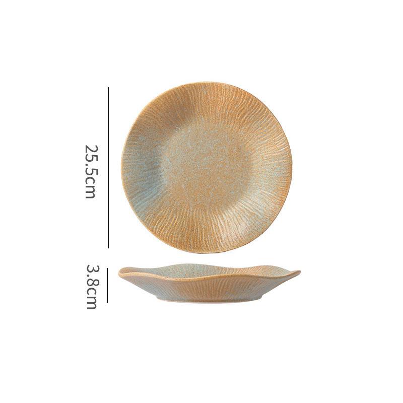 Винтажная креативная керамическая тарелка для обеда, десертная тарелка, тарелка для закусок, тарелки для сашими, суши, стейков, фирменная посуда для ресторана