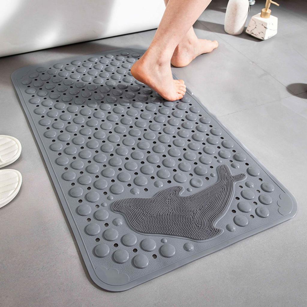 Bathroom Anti Mat PVC Shower Anti Fall Foot Mat Thickened Dolphin Massage Bathroom Shower Room Floor Mat Bath Rug Shower Mat