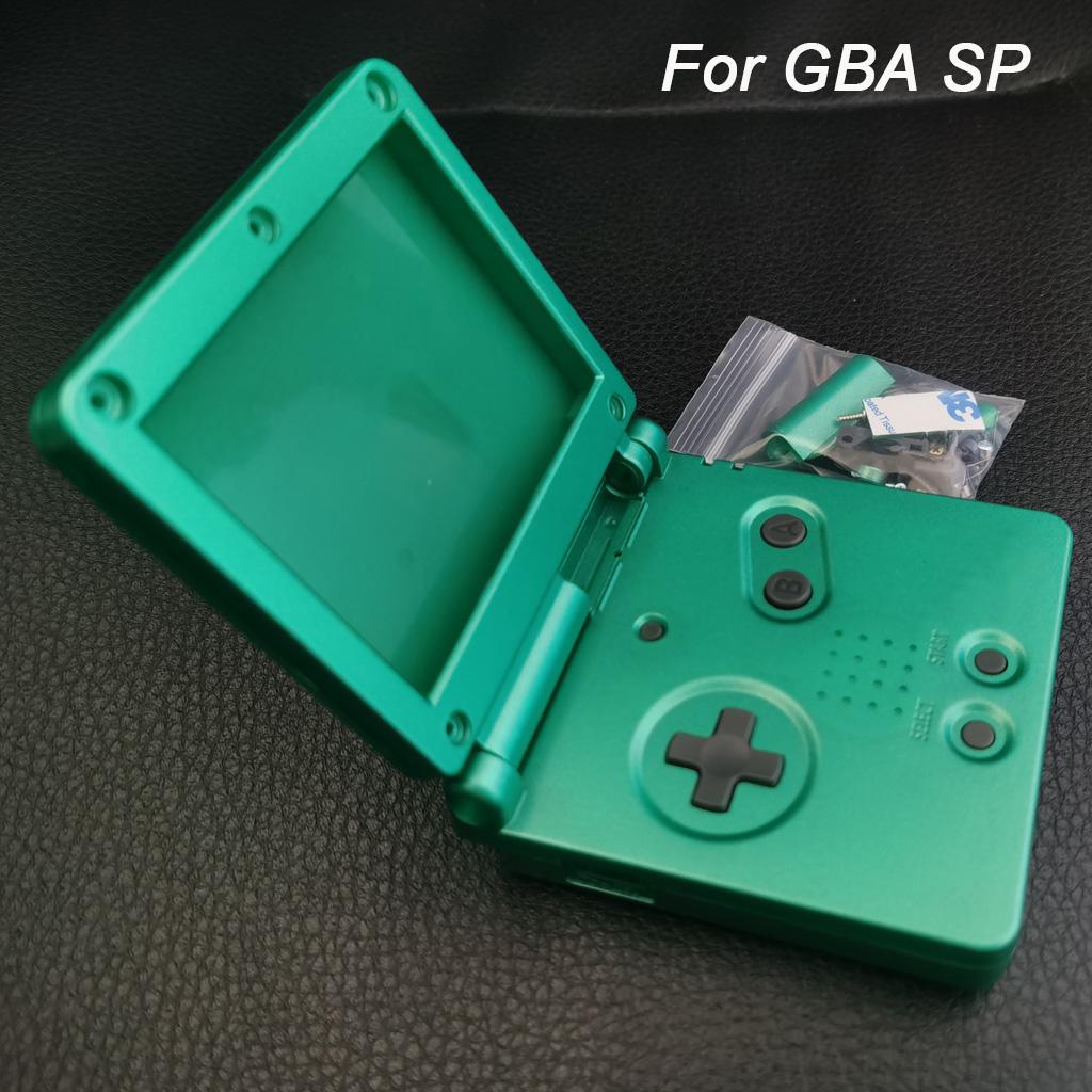 New Shell Case for GBASP Housing GBA SP Shell with Buttons and Sticker Sets Replacement for Gameboy Advance SP Game Accessories