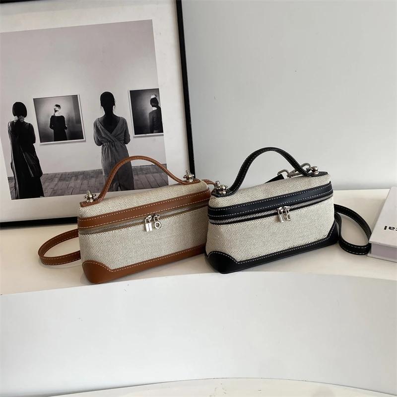 Женская сумка через плечо с застежкой-молнией, холщовые простые сумки, однотонные сумки через плечо, мода