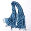 2024 Autumn And Winter Imitation Cashmere Scarf Solid Color Fashionable Versatile Warm Shawl Tassel Scarf