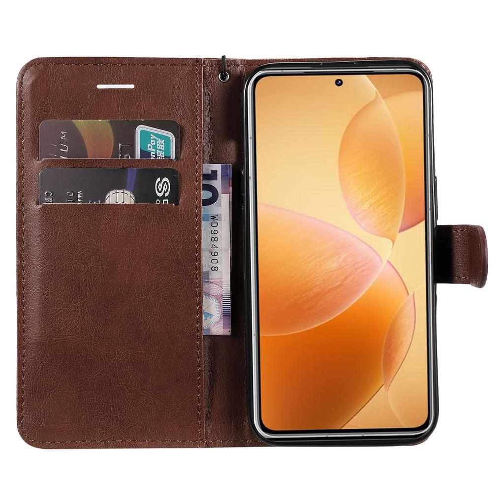 For Xiaomi 14T Pro Case Solid Color Leather Mobile Cover Wallet Stand with Strap