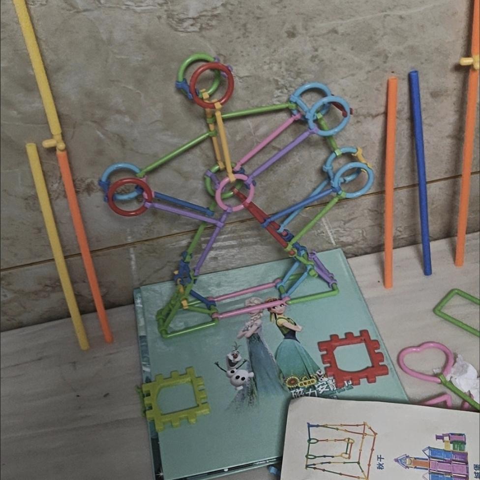 Детские DIY блоки из соломинок, STEM образовательные волшебные палочки, креативные взаимозацепляющиеся строительные игрушки для малышей