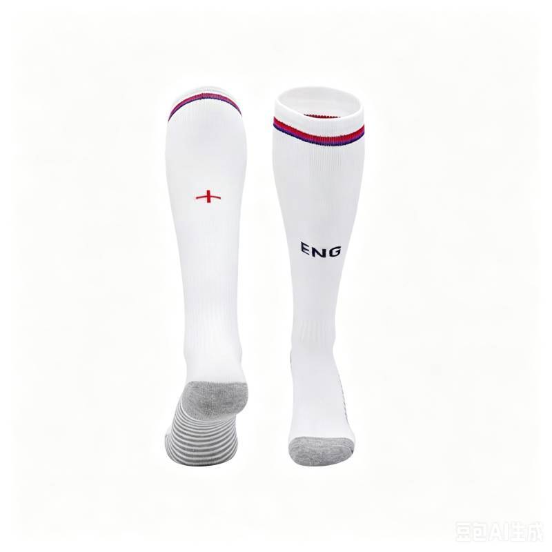 Fan Football Socks England Inspired Knee High Anti-slip Grip Stockings Breathable Sports Training Socks