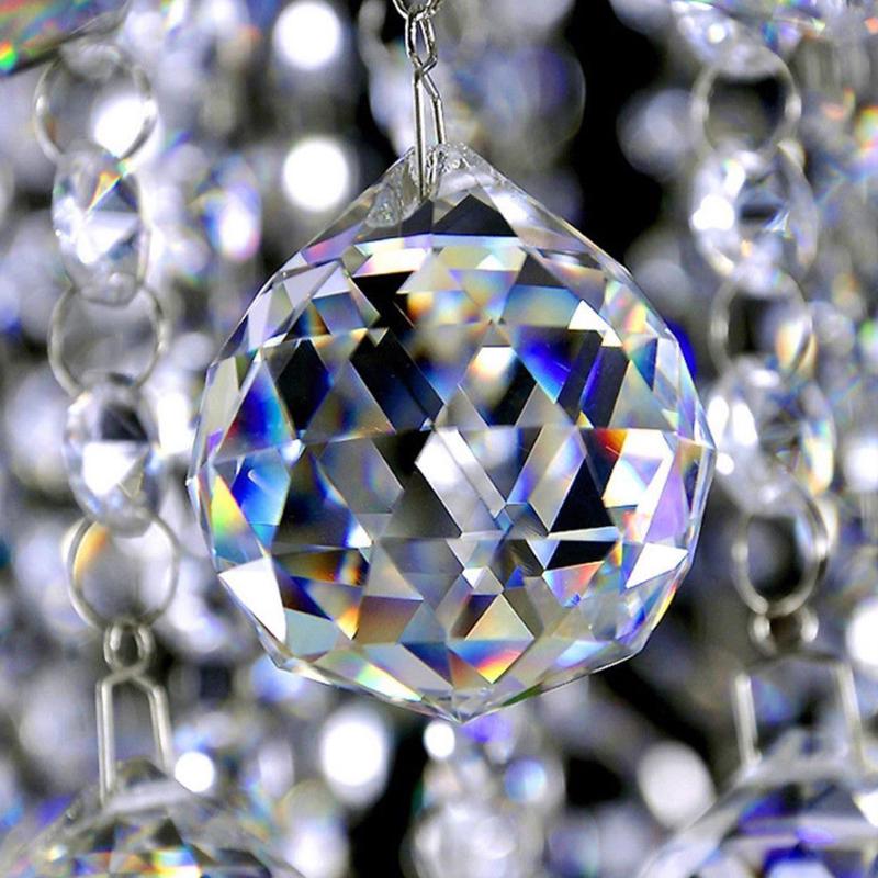 Шаровая серия, прозрачная подвесная призма, кристалл, 5 размеров, граненая, фэн-шуй, ловец солнца, ручная работа