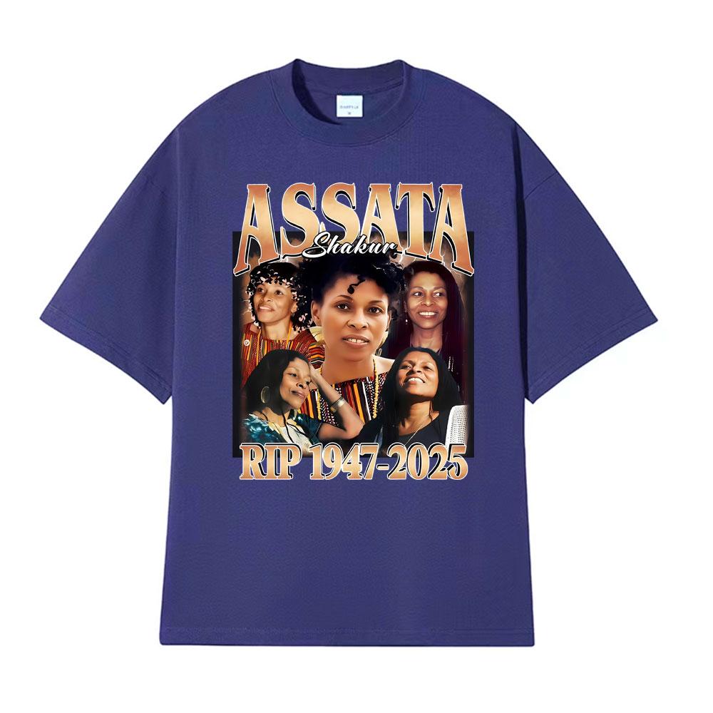 Assata Shakur Unisex BlackLeaders TShirt Women Clothing Fashion Retro Street Hot Sale Classic Tshirts Oversized Cotton T Shirt