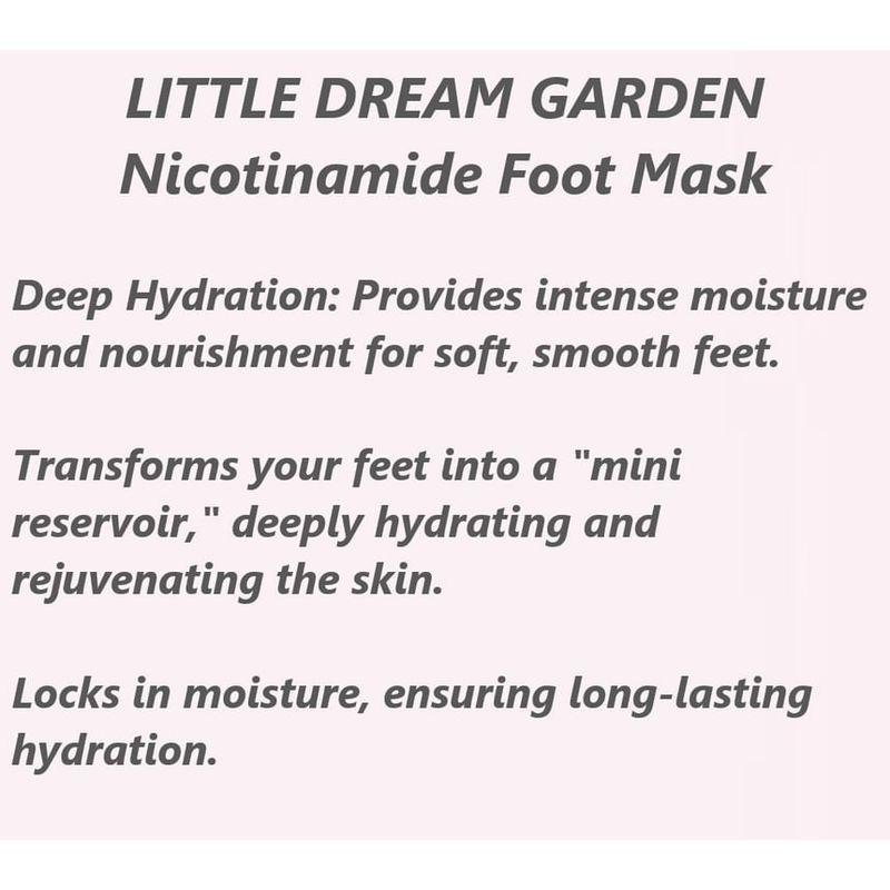 LITTLE DREAM GARDEN - Ниацинамидная маска для ног - 1 шт.