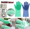1Pair High Quality Silicone Household Magic Kitchen Scrubber Cleaning Gloves Dish Washing Gloves