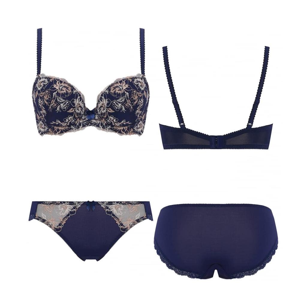 Красивая грудь Мягкий бюстгальтер Классные лепестки бюстгальтер шорты комплект M015 F75L размер [Triumph] Веб-эксклюзивно и (белый)