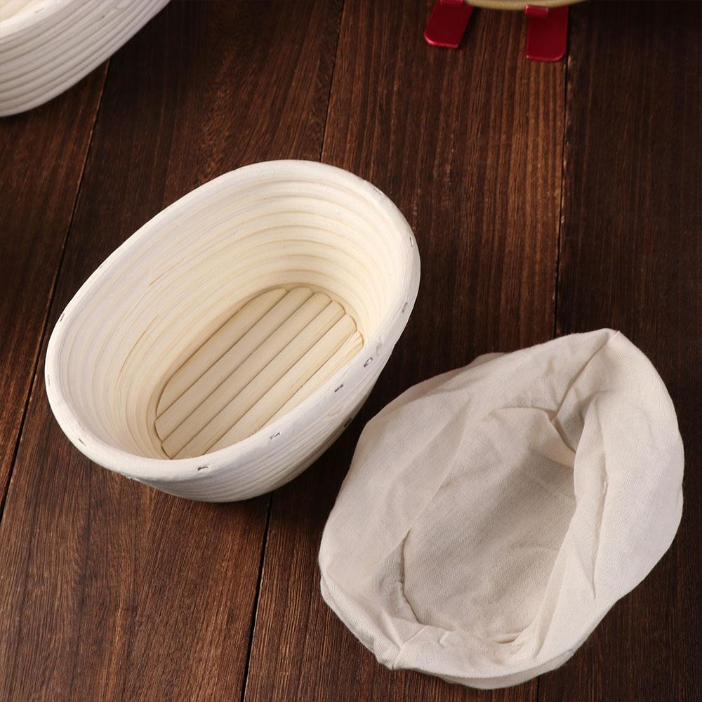 Natural Baking Supplies Handmade Mass Proofing Wicker Rattan Basket Dough Rising Banneton Brotform Liner Baskets