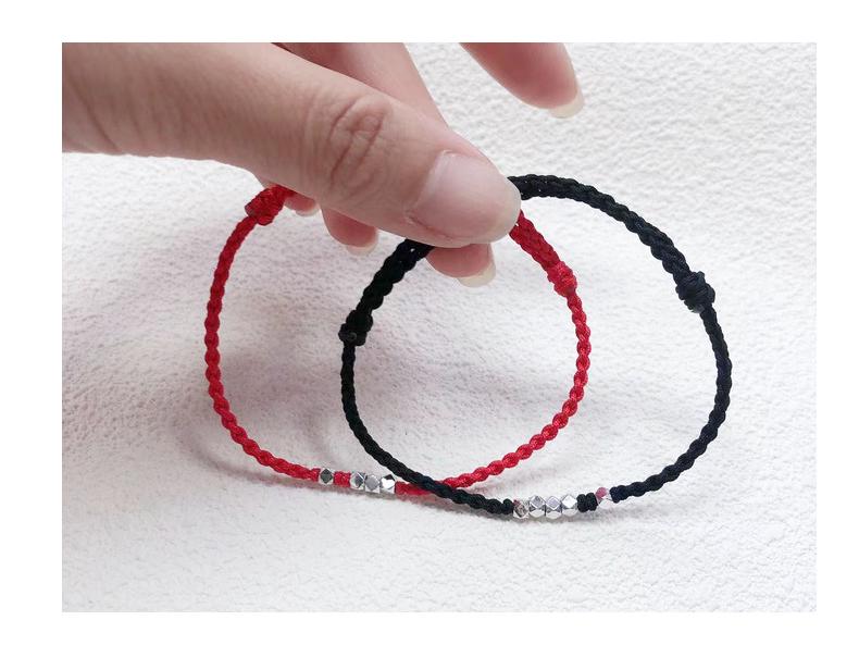 Lucky Red and Black Rope Bracelets for Men and Women - Simple Couple Design