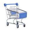 Mini Supermarket Handcart Blue Exquisite Wide Application Sturdy Durable Mini Shopping Cart for