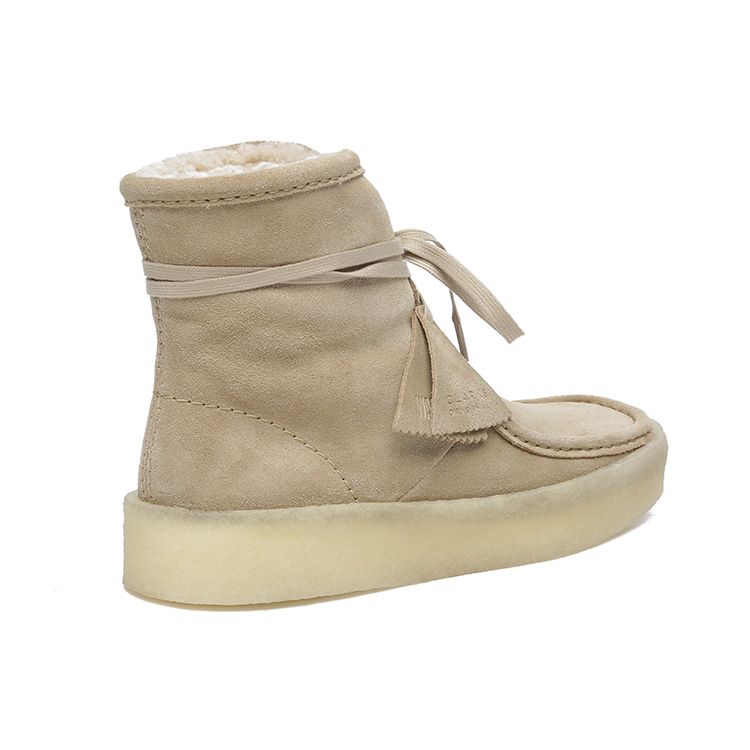 Clarks Оригинальные ботильоны на шнуровке с круглым носком для женщин, светло-коричневые 261634124