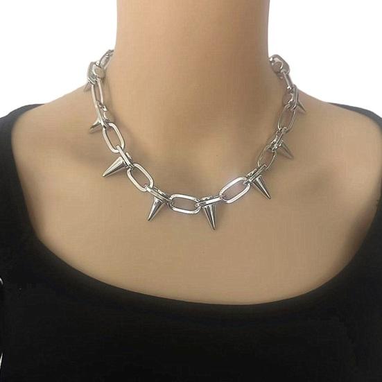 Yousheng Spike Choker для женщин и мужчин в стиле готики и панка, ожерелье с металлической цепочкой и шипами, рок-ночной клуб, ювелирные изделия с заклепками