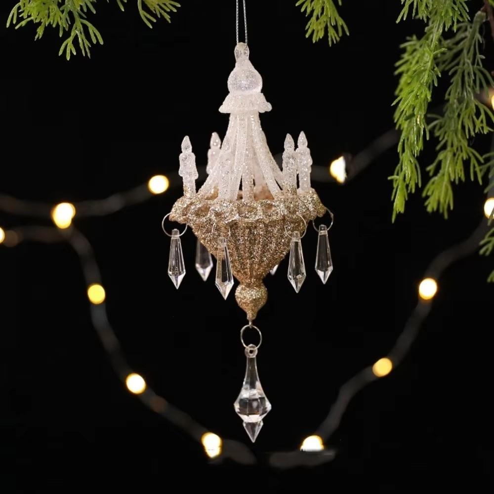 Realistic Christmas Tree Pendant Glitter Xmas Tree Decorations