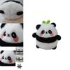 Charming Fluffy Panda Keyring Cute Animal Plush Doll With Pp Cotton Filling