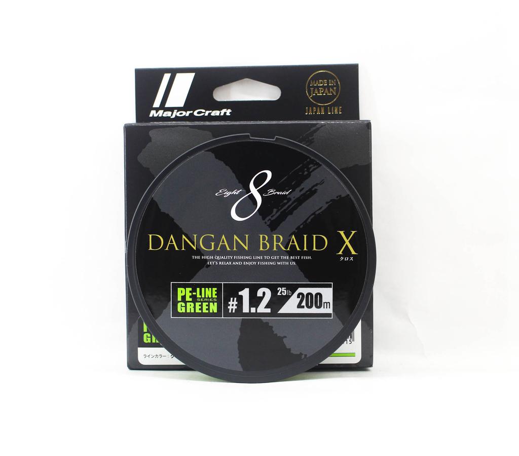 Major Craft Шнур Dangan Braid X Line X8 200м P.E 1.2 Зеленый DBX8 200/1.2GR (2415)