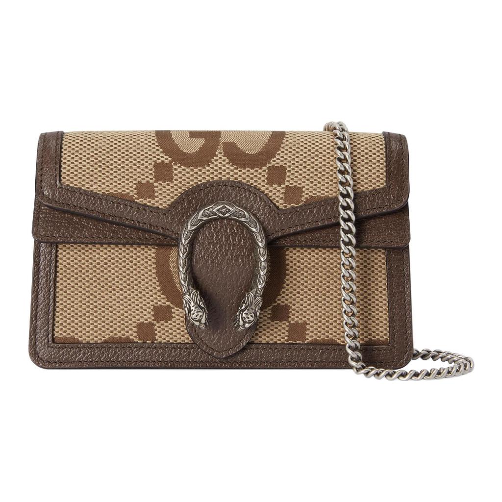 Gucci Dionysus Super Double G Monogram Canvas And Leather Trim Flap Bag Women Shoulder Bag Beige 476432-UKMBN-2572