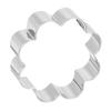 Set of 1 Stainless Steel Silver Tone Double Flower Cookie Cutter, 1" X 3