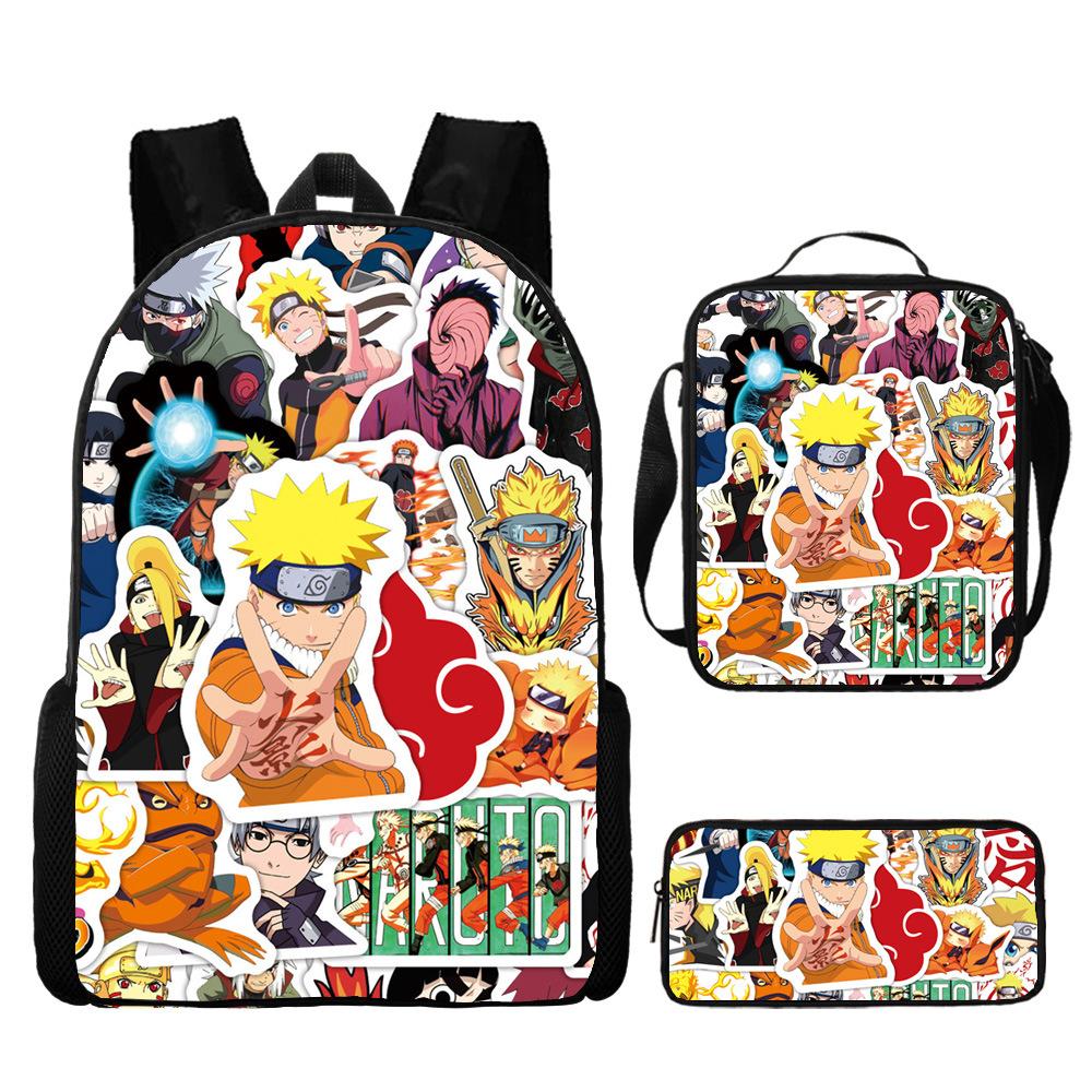 Naruto Naruto Surrounding Primary School Bag Cartoon Animation Backpack Satchel Pencil Case