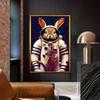 Retro Steampunk Cat Wolf Astronaut Rabbit Poster Art Canvas Painting Funny Animal Tiger Gorilla Poster Living Room Home Decor