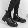 Большого размера ботинки челси с высоким верхом мужские туфли на платформе кожаные туфли мужские осенне-зимние мужские с большой головой мужские ботинки внешнеторговые ботинки мартин