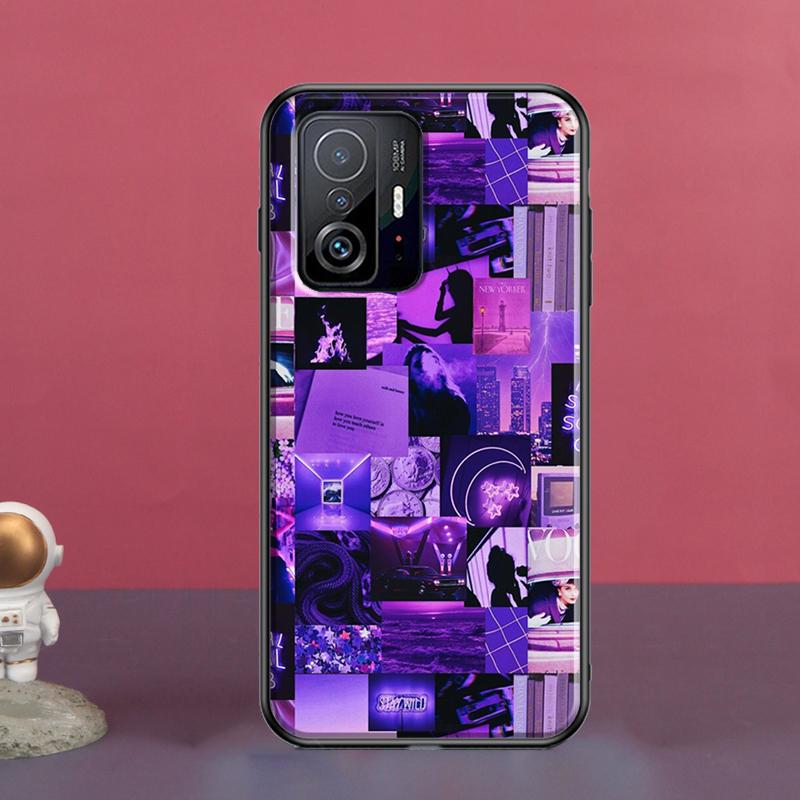 Фиолетовый эстетический чехол для POCO X5 X3 F5 Pro X4 F4 GT M5s C40 F3 для Xiaomi 13 Lite 12 11T 12T Pro 12X