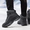 Men Combat Snow Boots Winter Warm Work Desert Boots with Fur High Top Outdoor Hiking Boots Large Size