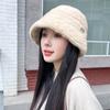 Fluffy Fuzzy Winter Bucket Hat Korean Style Windproof Basin Cap Ear Protection Women's Warm Hat for Women