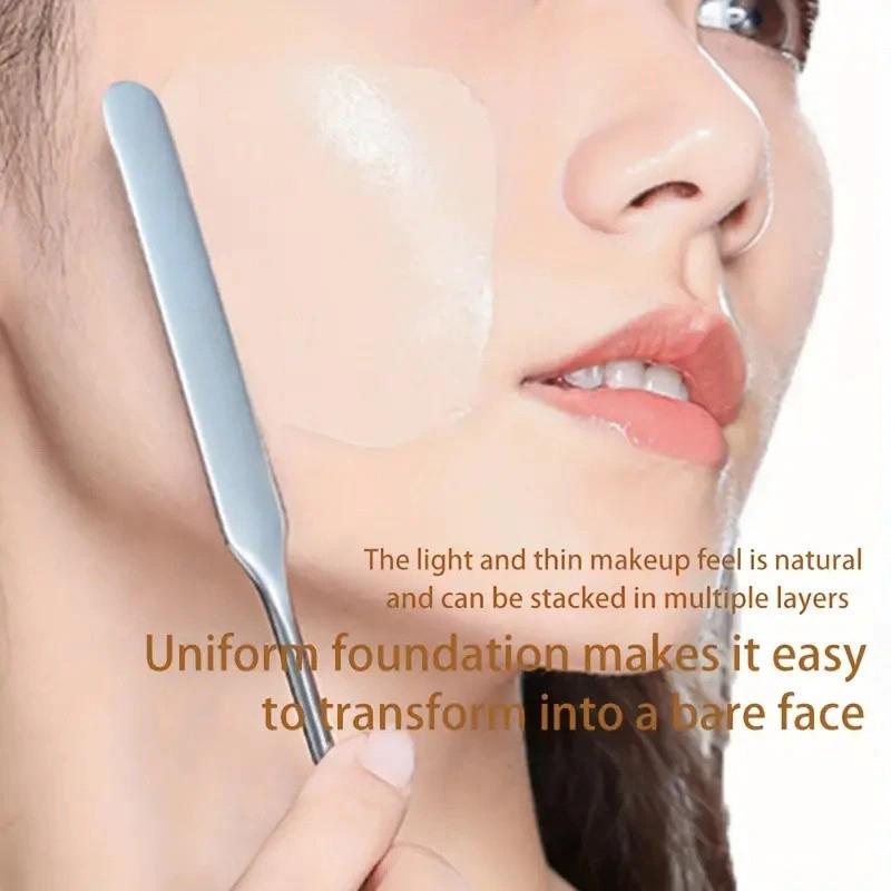 Makeup Foundation Brush Mixing Palette Stainless Steel Foundation Lipstick Eye Shadow Mixer Palette With Spatula Makeup Tools