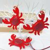 Summer Pu Leather Lobster Pendant Cute Bag Charm Multi-color Pu Crab Keychain  Car Accessory