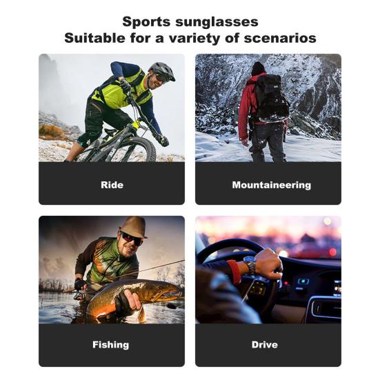 Polarized Sports Sun Glasses Ultralight Anti-glare UV Resistant Coated Lens Softball Cycling Glasses