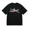 Women's Trend Breathable T-Shirt Twin-Engine Aircraft Dynamic Motion Artwork Tee
