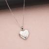 Stainless Steel Silver & Gold Women's Heart Photo Frame Locket Necklace
