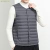MUISHUYU Ultra-Light Inner Down Vest, 2-Way Neck, Men’s (M / Gray)
