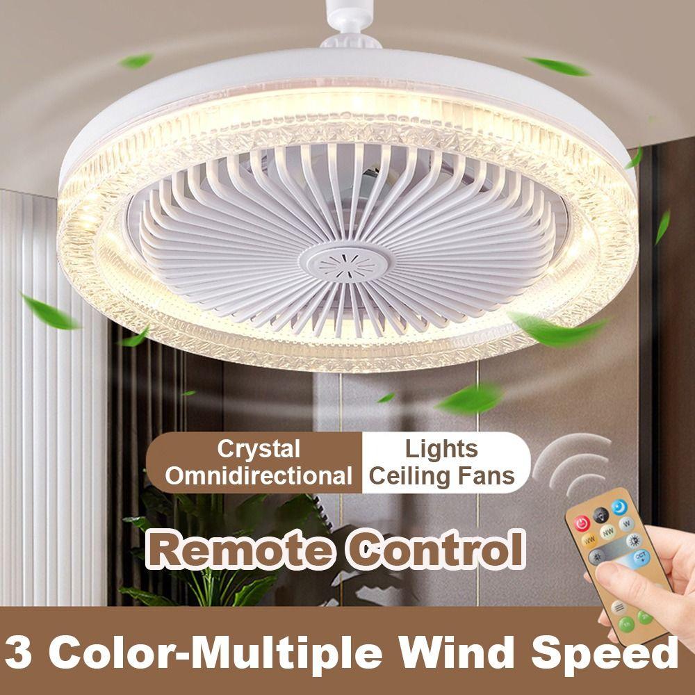 with Lights and Remote Modern Ceiling Fans 10.24inch Electric Fan LED Light Fan  Living Room